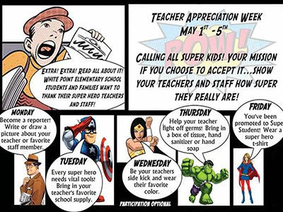 Superhero comic book - teacher appreciation idea