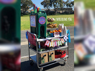 Teacher appreciation gifts - coffee cart