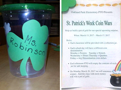 St. Patrick's Day - penny war fundraiser