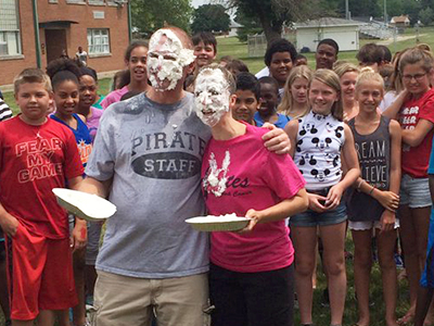 Pie in the face - penny war fundraiser