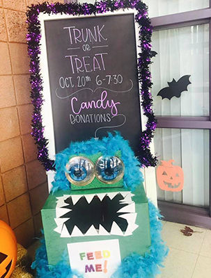 How To Organize a Trunk or Treat - candy donation box