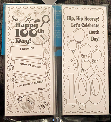 Celebrate 100 days of school - bookmarks