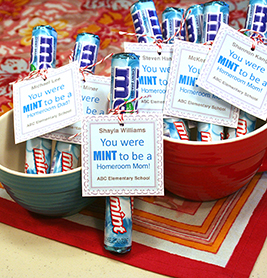 Quick and easy volunteer appreciation gifts - mint tag
