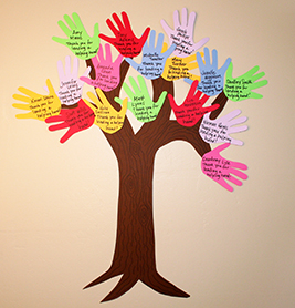 Quick and easy volunteer appreciation gifts - helping hands recognition tree