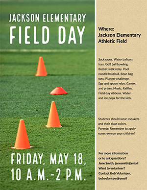 customized field day flyer 2