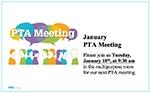 PTA Monthly Meeting Announcements