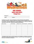 Walkathon Pledge Sheet