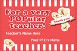 Popcorn Gift Tags for Teacher Appreciation