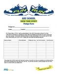Fun Run Pledge Sheet