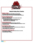 Holiday Shop Sample Timeline