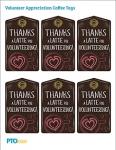Volunteer Appreciation Coffee Tags