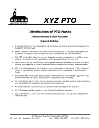 Distribution of PTO Funds - General Policy