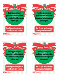 Holiday Candy Cane Note for Teachers