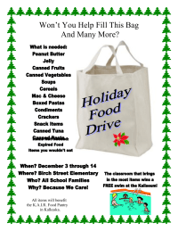 Canned Food Drive flier