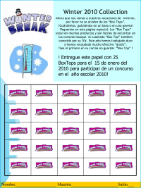 Winter 2010 Spanish Version Collection Sheet