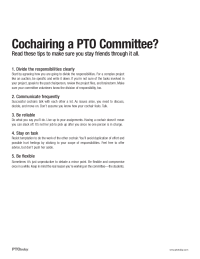 PTO Today: Cochair Tips for Success