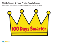 100 Days of School Photo Booth Prop Templates