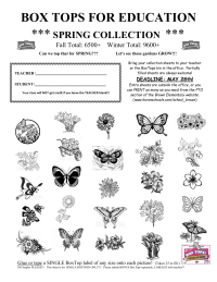 Spring 25 count collection sheet
