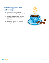 PTO Today: Teacher Appreciation Coffee Tags