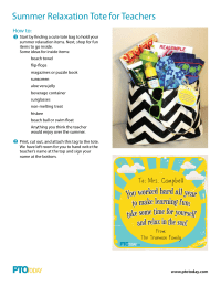 Summer Relaxation Tote for Teacher Appreciation