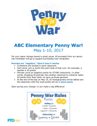 Penny War Flyer: Negative Pennies