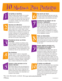 PTO Today: 10 Reasons To Get Involved - Spanish (color)