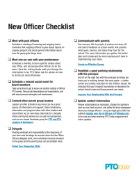New Officer Checklist