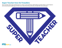 Superhero Teacher Appreciation Iron-On Transfers