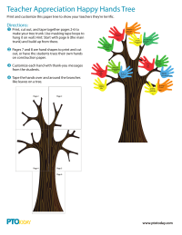 Happy Hands Tree for Teacher Appreciation