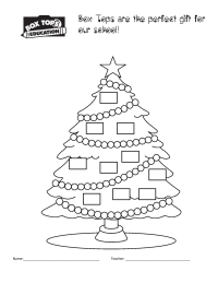 BTFE Christmas Tree Collection Sheet