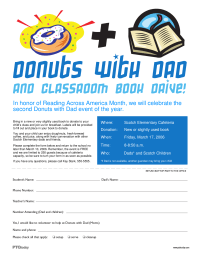 PTO Today: Doughnuts With Dad flyer