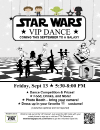 Star Wars Themed Dance (w/ Volunteer Opportunity) Flyer