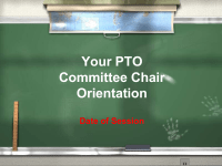 PTO Today: Committee Orientation PowerPoint