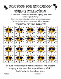 Box Tops Spring Collection Sheet