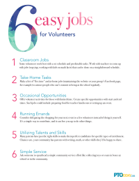 6 Easy Jobs for Volunteers