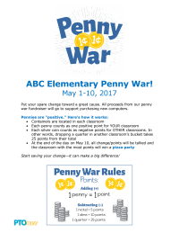 Penny War Flyer: Positive Pennies