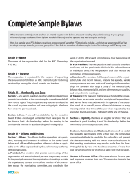 PTO Today: Bylaws Sample