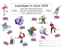 Sochi 2014 Olympic Collection Sheet