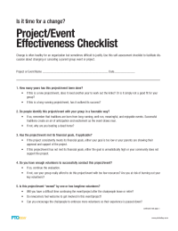 PTO Today: Event Effectiveness Evaluation Checklist