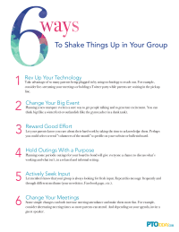 6 Ways To Shake Up Your Group