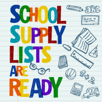 School Supply List Ready Facebook Graphic