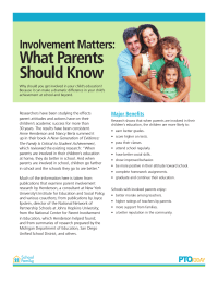 Involvement Matters: What Parents Should Know