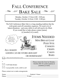 Bake Sale Flyer