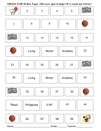 Basketball Collection Sheet--50 count