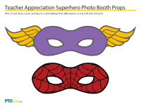 Superhero Teacher Appreciation Photo Booth Props