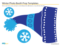 Winter Photo Booth Prop Templates