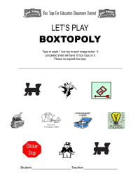 Boxtopoly Collection Sheet