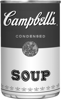 Campbell’s Soup Can Graphic - Black & White