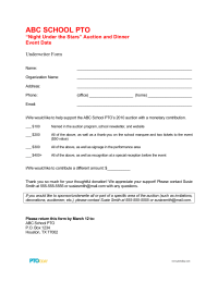 PTO Today: Auction Underwriter Form