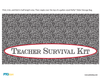 Teacher Survival Kit Baggie Tag